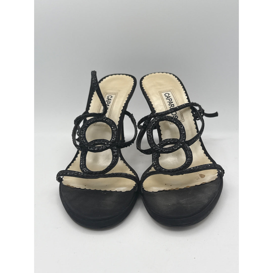 Caparros Black Strappy Heels Size 7B