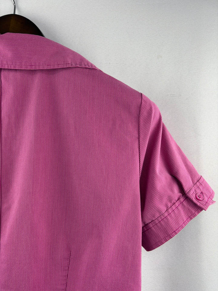 Women’s New York & Company Medium Magenta Button Up Blouse