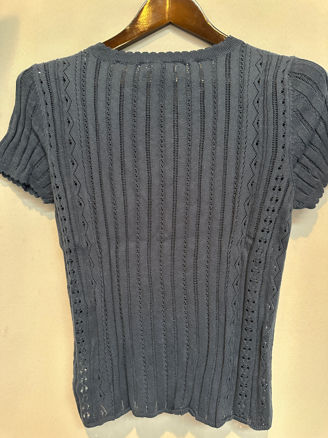 Women’s American Eagle Slate Blue Short Sleeve Sweater Size M