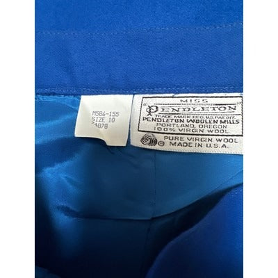 Pendleton Women’s Royal Blue Professional Mid length Skirt Vintage Size 10