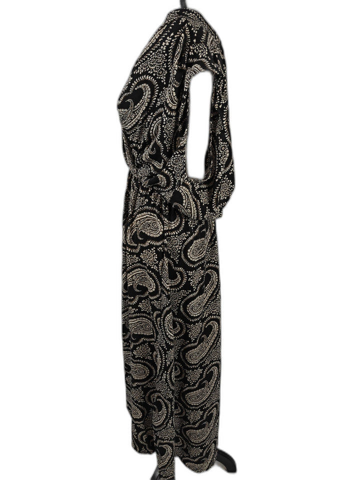 Women’s Bishop + Young Paisley Maxi Dress Black Cream Size L