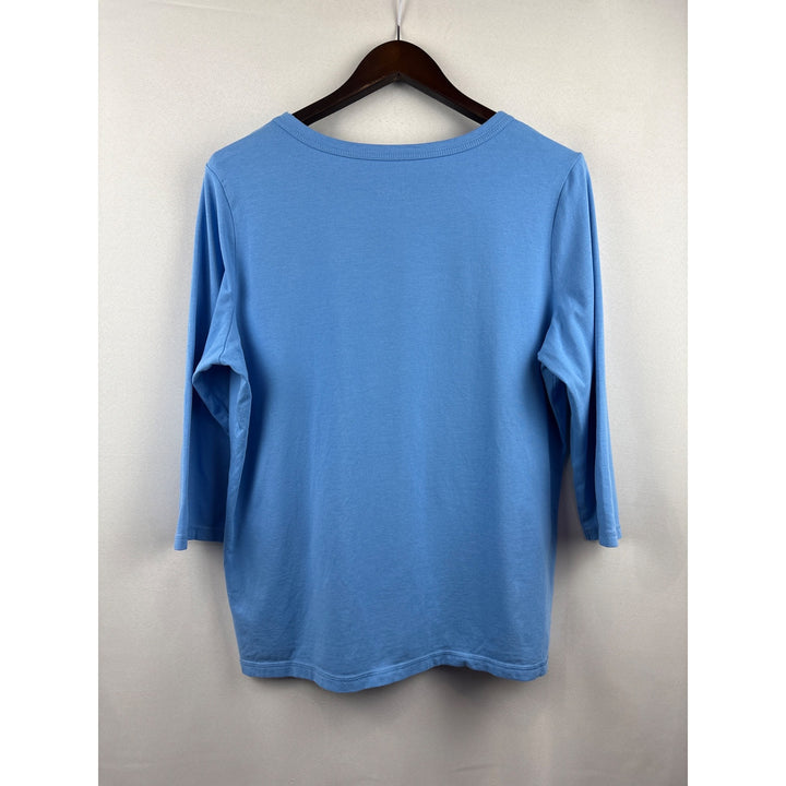 Women’s D&Co XL Cornflower Blue Long Sleeve Shirt