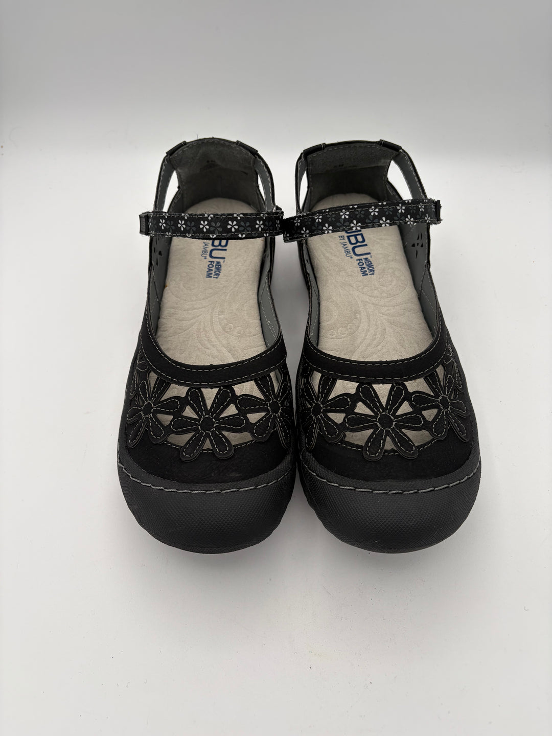 Women’s JBU by Jambu Size 8 Black Suede Close Toed Sandals