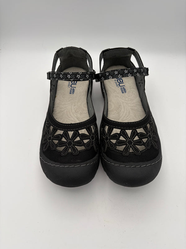 Women’s JBU by Jambu Size 8 Black Suede Close Toed Sandals