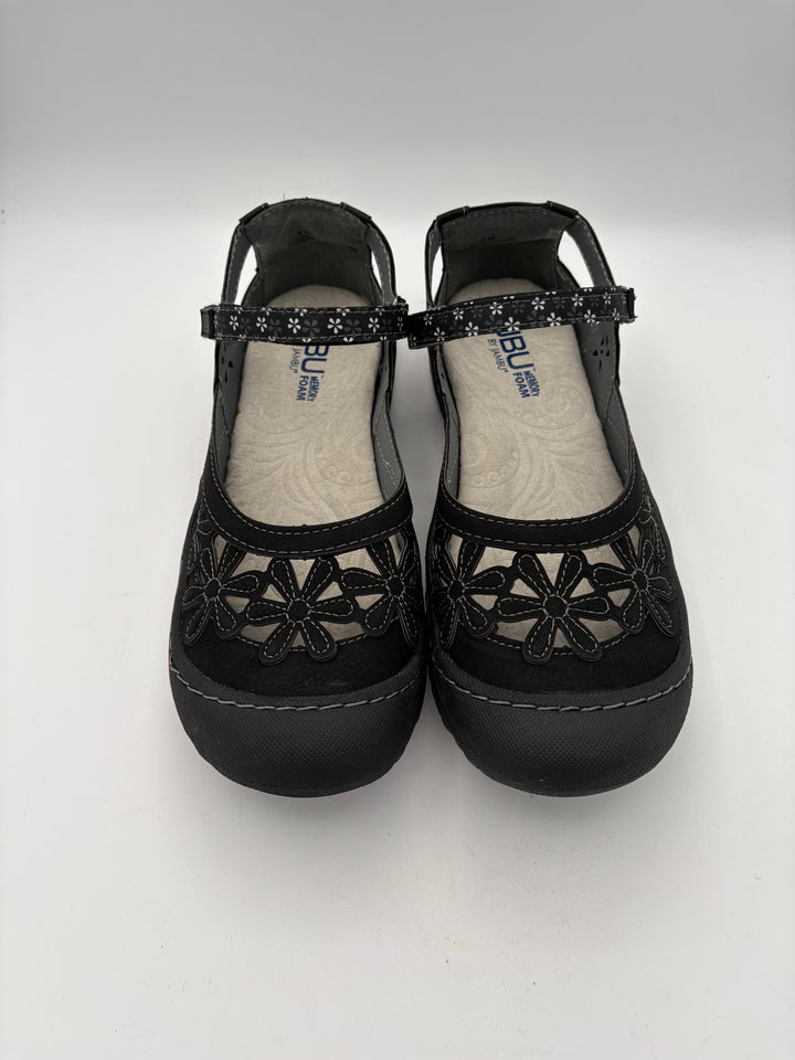 Women’s JBU by Jambu Size 8 Black Suede Close Toed Sandals