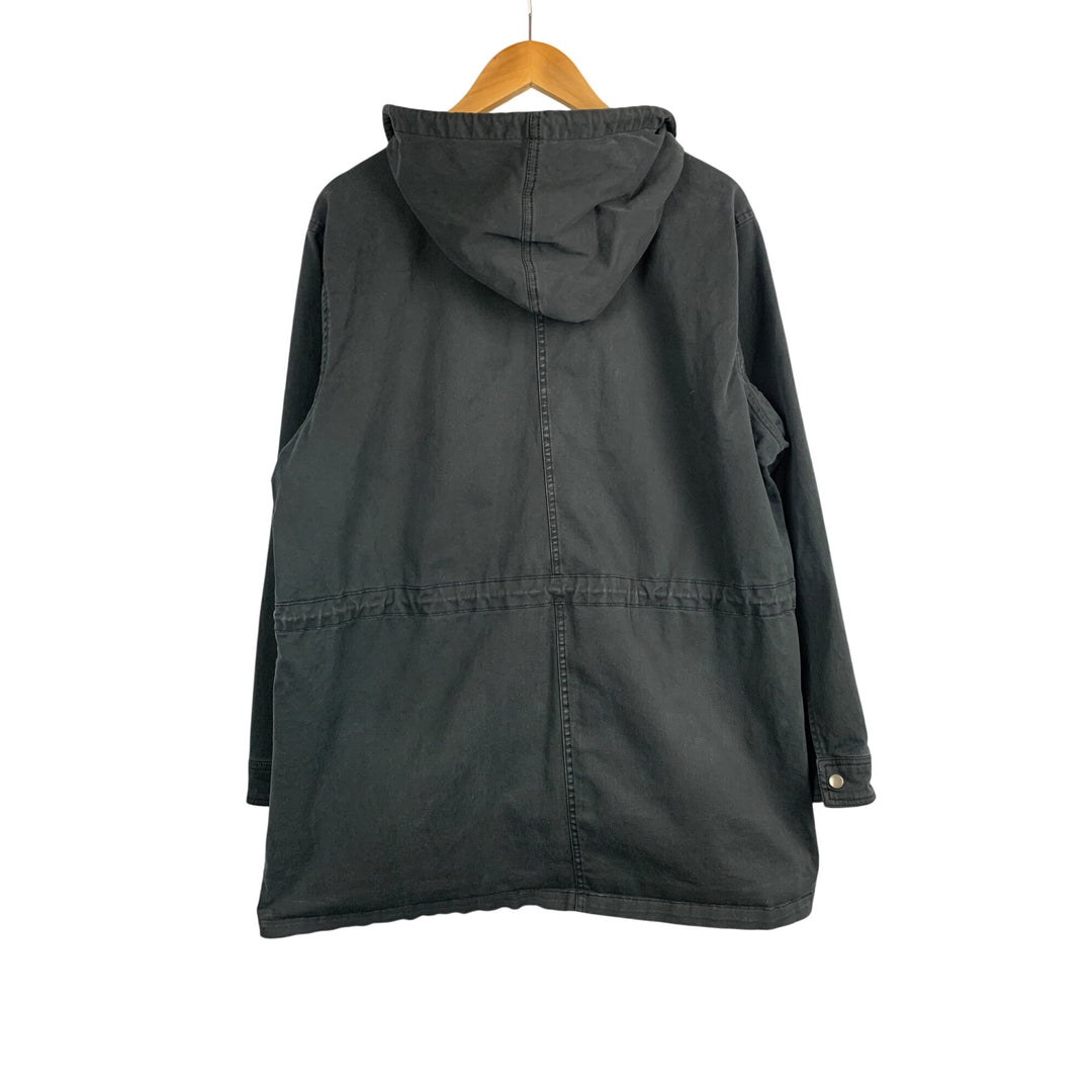 Lucky Brand XL Gray Hooded Jacket With Snap Closures & Pockets