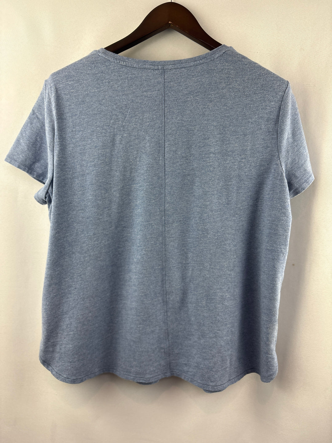 Women’s Chico’s Misty Blue V-Neck Short Sleeve Shirt