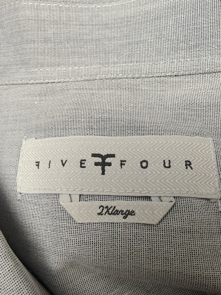Men’s Five Four Long Sleeve Button-Up Shirt Gray 2XL