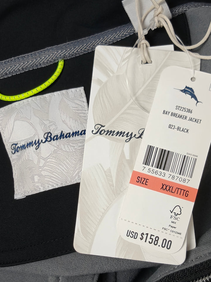 Men Tommy Bahama Bay Breaker Jacket Black 3XT