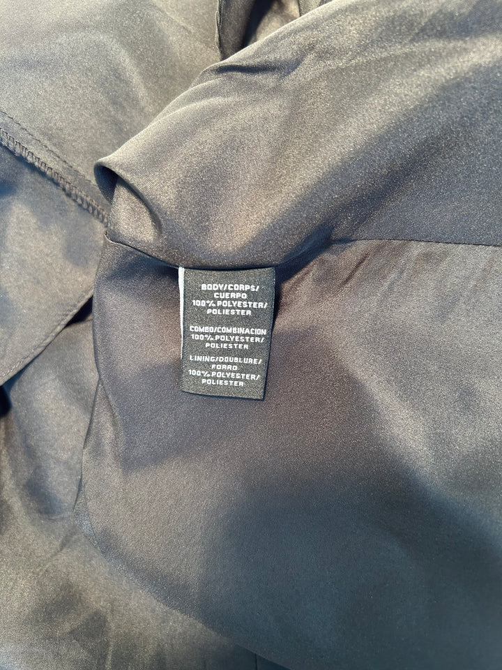Monique Lhuillier Bridesmaids Size 2 Black Metallic Empire Plunge V-Neck Maxi Evening Dress Formal Wear