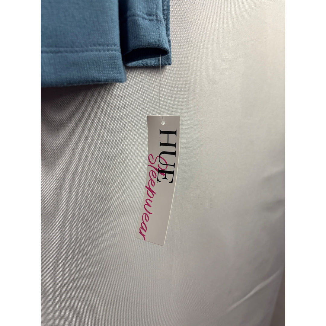 Hue Sleepwear Womens Blue Cardigan With Pockets Size XS Polyester Spandex Blend
