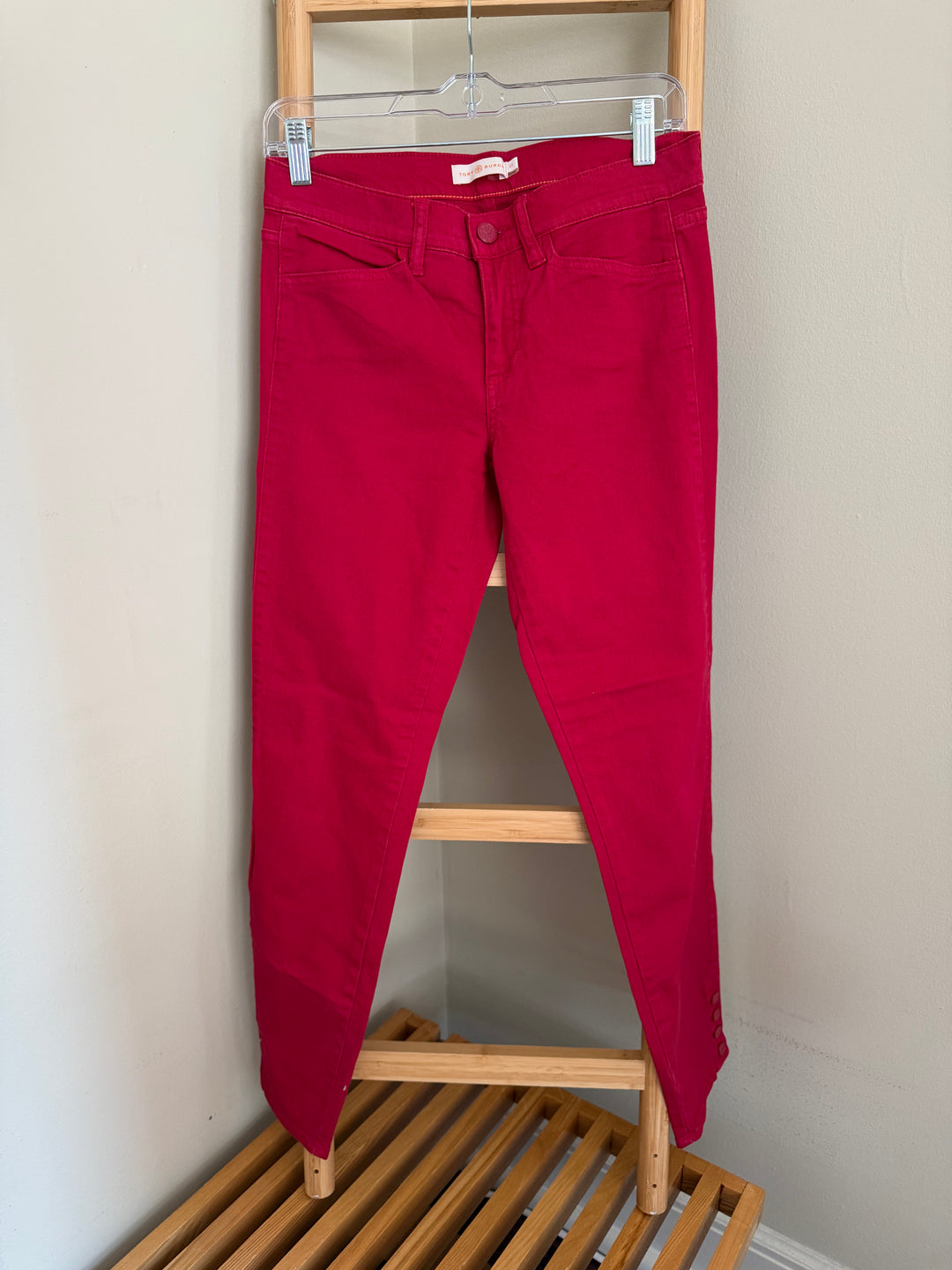 Tory Burch Pink Skinny Jeans Size 27