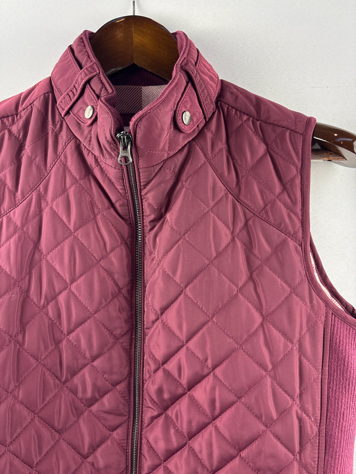 Women’s Market &amp; Spruce Small Burgundy Quilted Puffer Vest