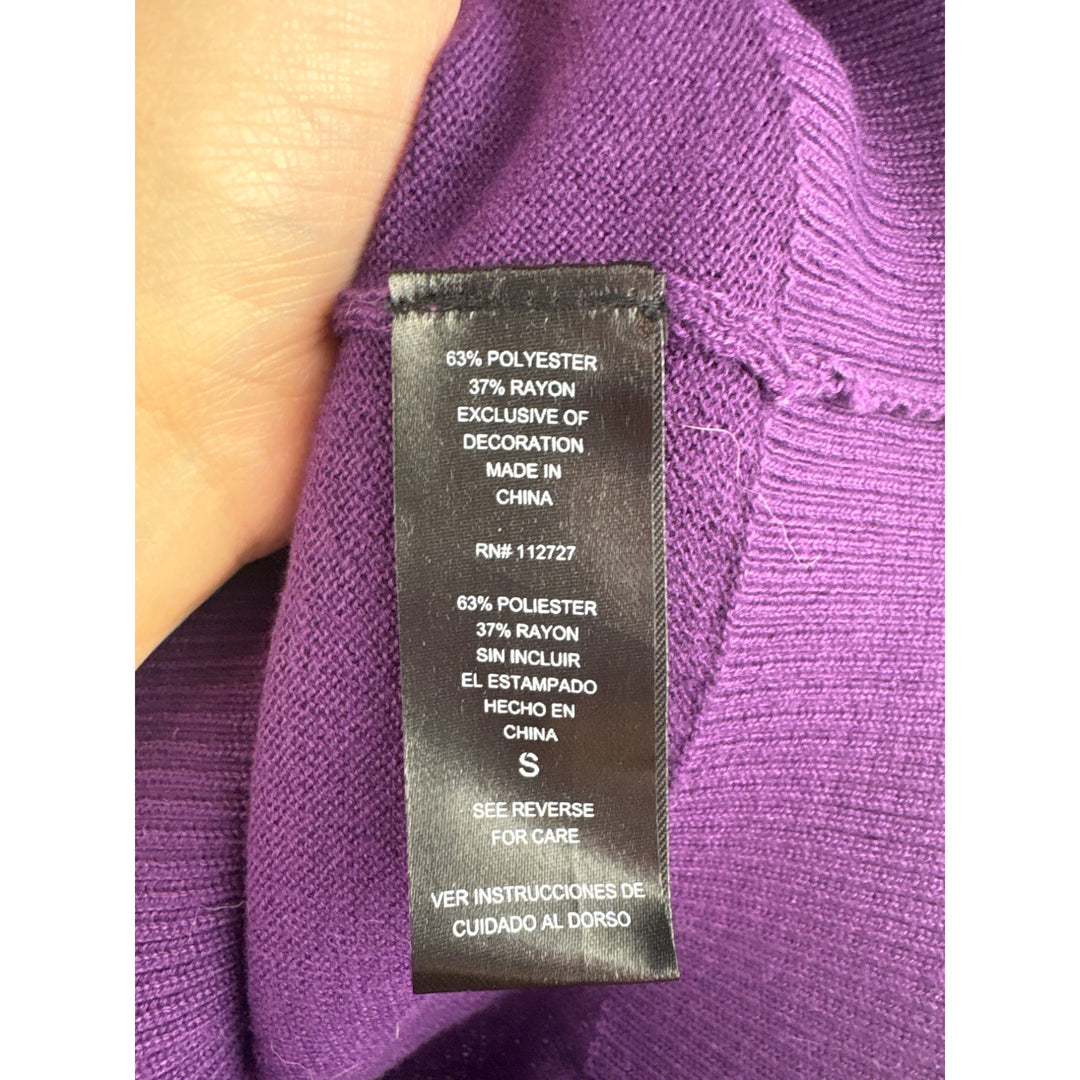 Women’s Central Park West Small Sparkly Plum Cardigan