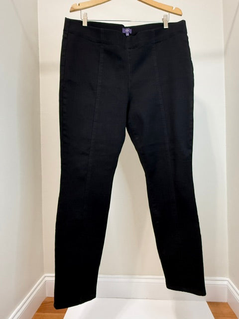 NYDJ Legging Pull On Jeans Black 16W Plus Size