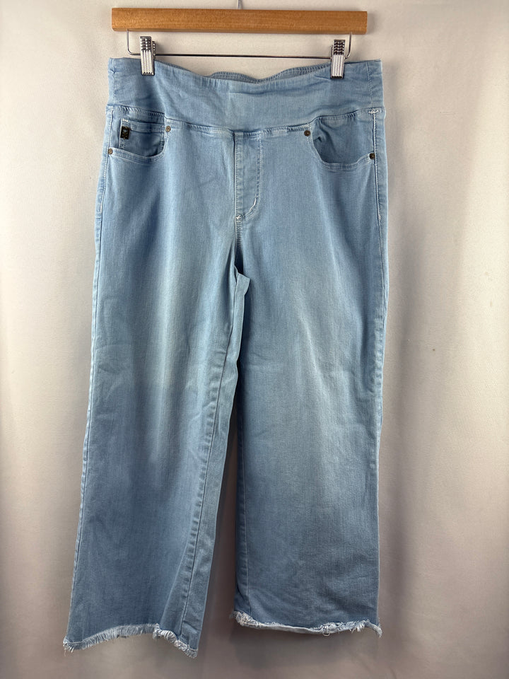 Women’s Belle Beach Kim Gravel Size 14 Blue Wide Leg Jeans