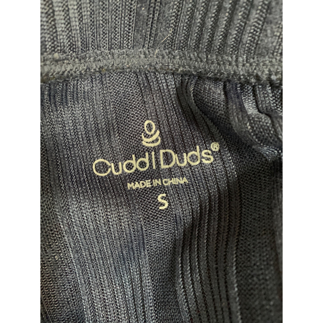 Cuddl Duds Small Ribbed Navy Pants With Pocket