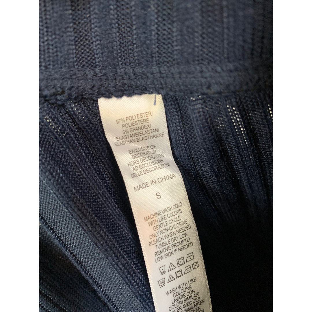Cuddl Duds Small Ribbed Navy Pants With Pocket