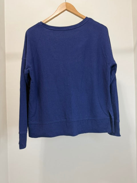 Tommy Hilfiger Navy Textured Logo Crewneck Sweatshirt SzL