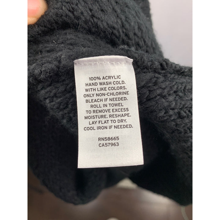 Treasure & Bond XS Black Textured Zip-Up Sweater Jacket