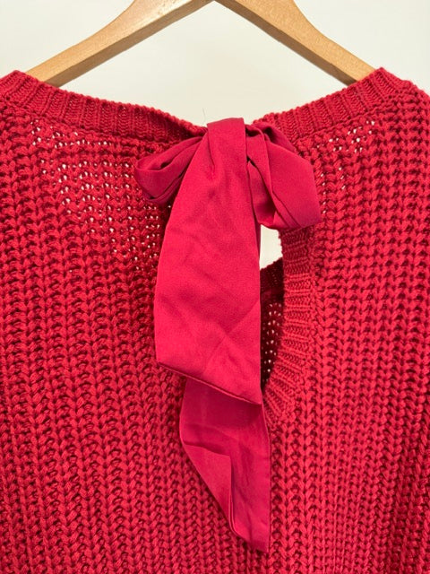 Torrid Red Cableknit Sweater Sz1 (14–16)