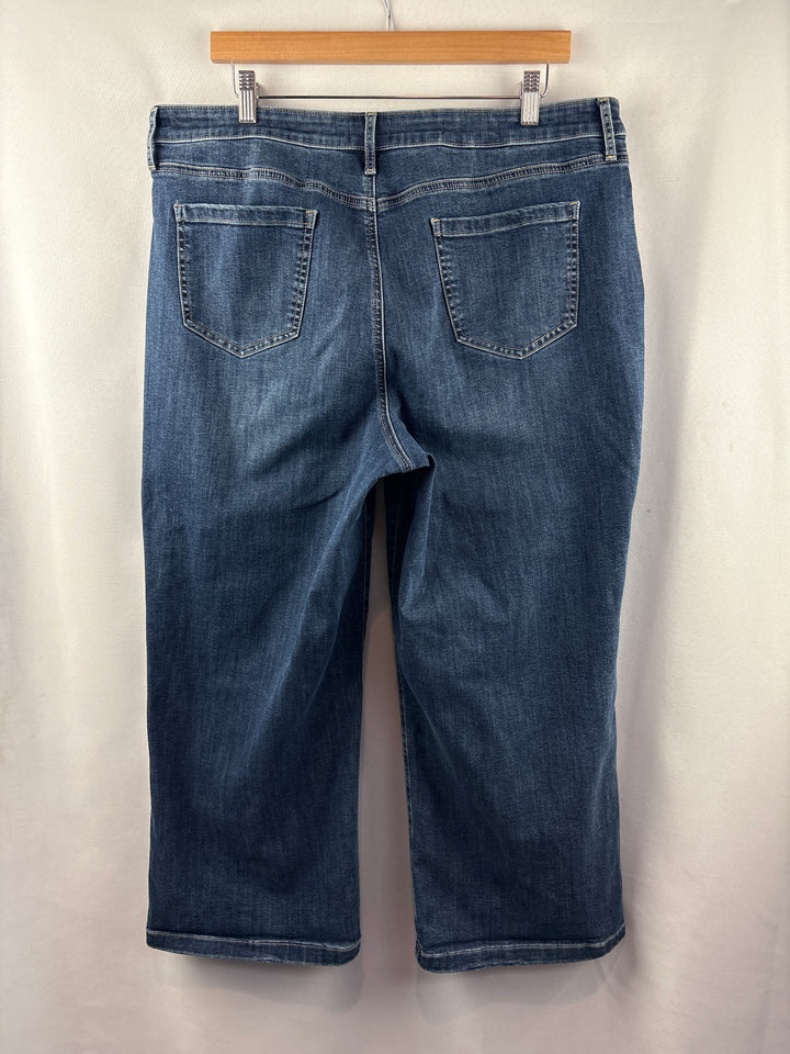 Women’s NYDJ Size 16 Dark Wash Blue Wide Leg Jeans