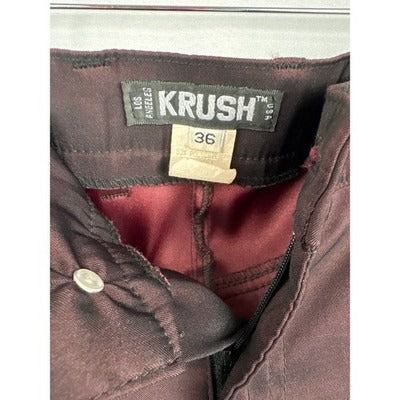 Men’s Krush Size 36 Red Duo-Chrome Dress Pants Vintage