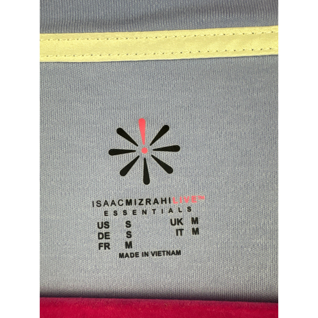 Isaac Mizrahi Live! Womens Light Blue 3/4 Sleeve Top S