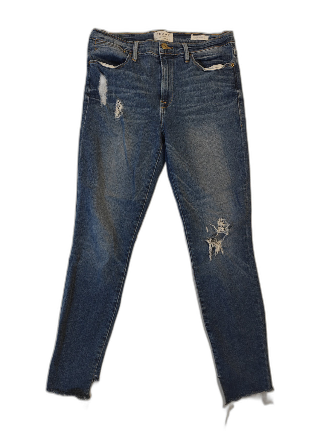 Womens FRAME Le High Skinny Crop Jeans Blue Size 29