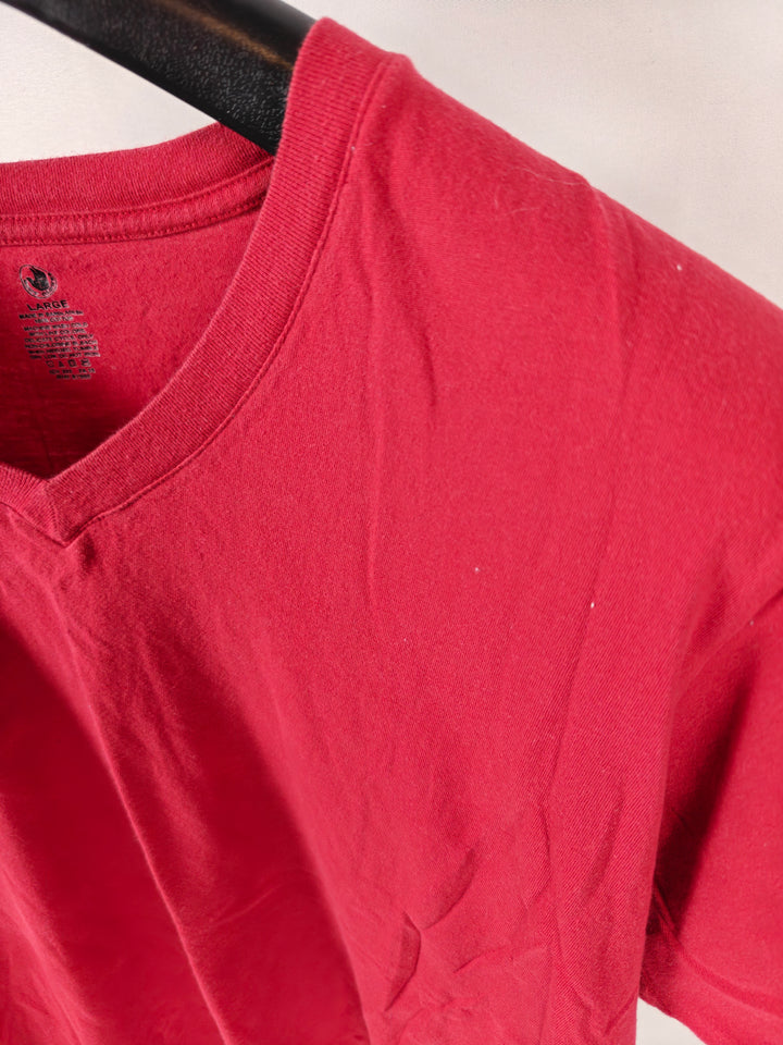 Men’s Body Glove V-Neck T-Shirt Red Size Large