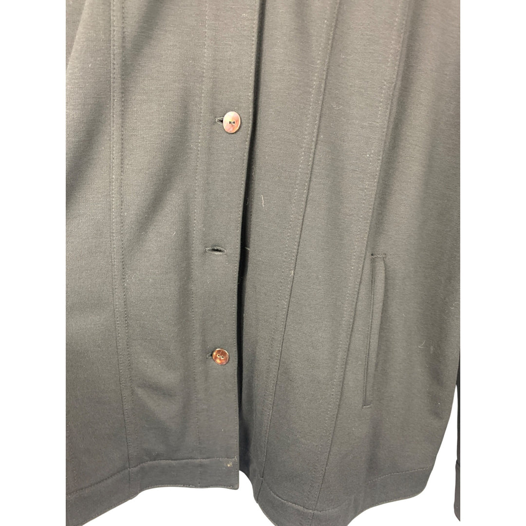 Chicos Womens Long Sleeve  Black Button-Up Jacket Size 3
