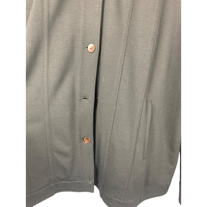 Chicos Womens Long Sleeve  Black Button-Up Jacket Size 3