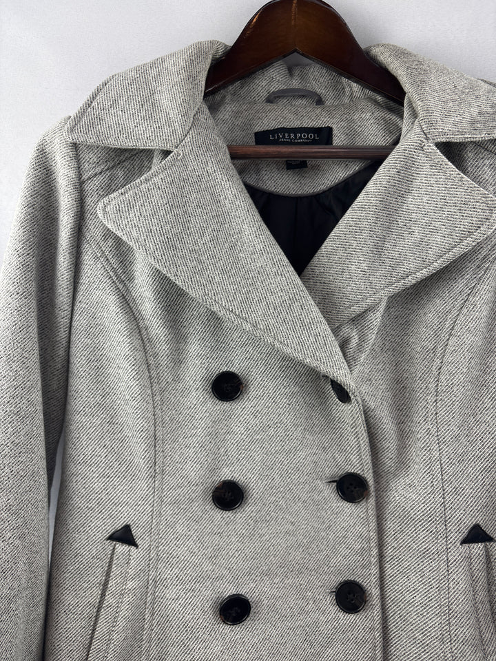 Women’s Liverpool Medium Whiteish Gray Peacoat