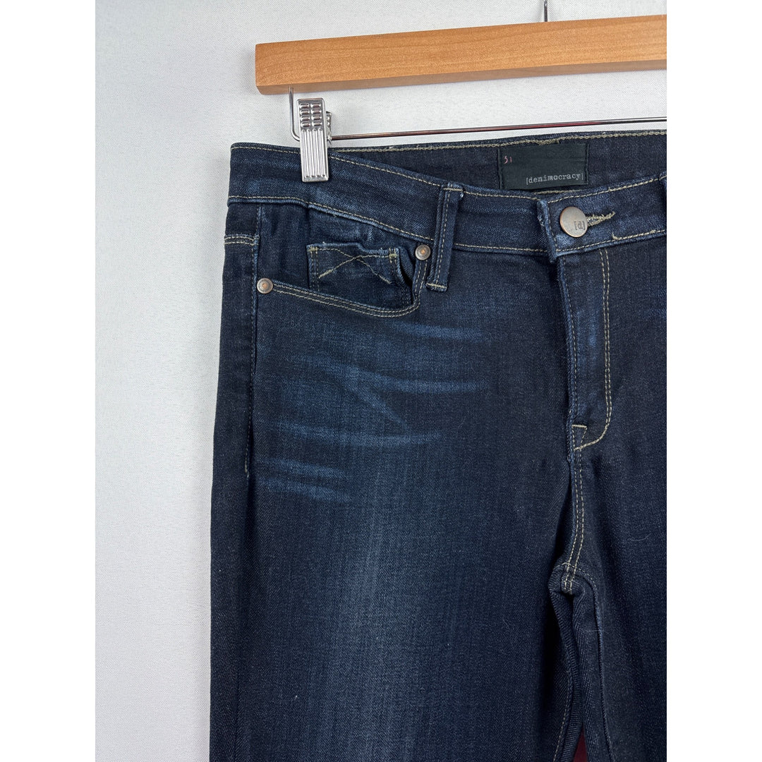 Women’s Denimocracy Size 31 Dark Wash Blue Bootcut Jeans
