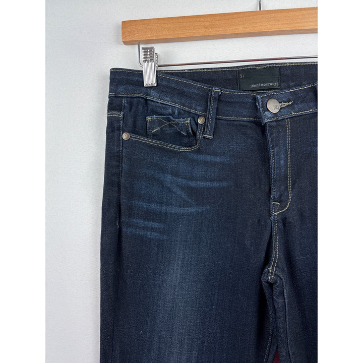 Women’s Denimocracy Size 31 Dark Wash Blue Bootcut Jeans