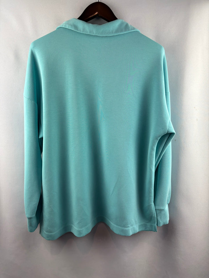 Women’s Belle by Kim Gravel Large Aqua Long Sleeve Shirt
