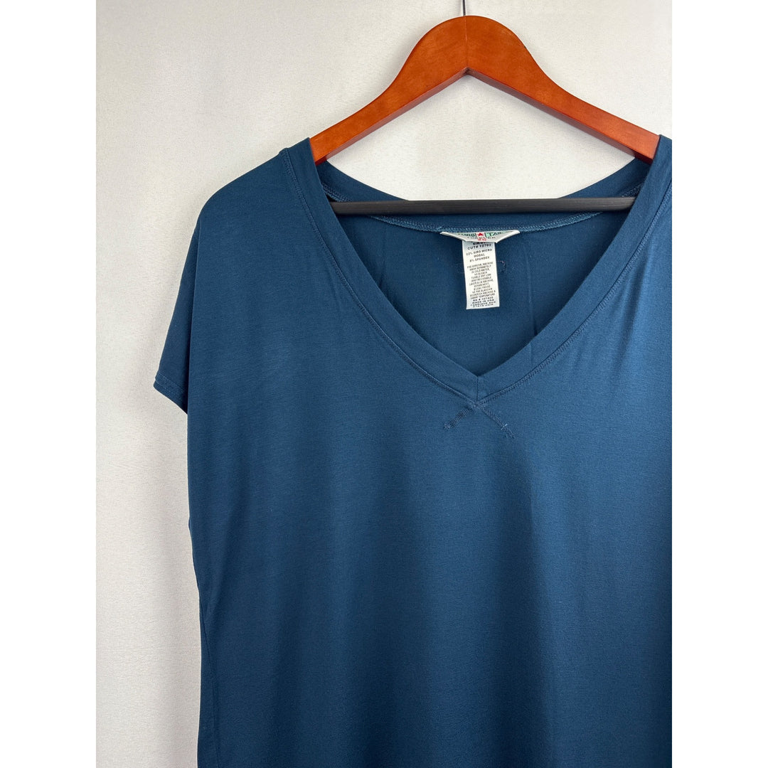 Women’s Hard Tail Size XS Navy Short Sleeve Shirt
