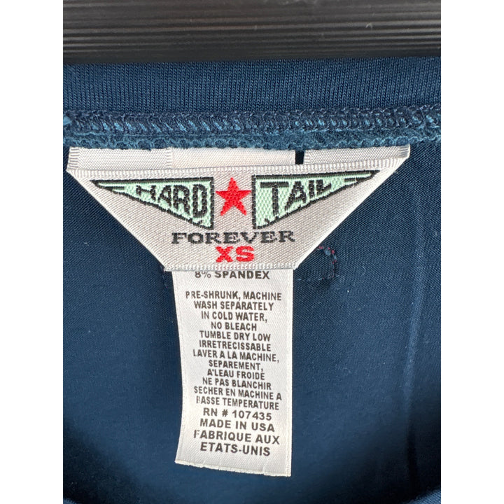 Women’s Hard Tail Size XS Navy Short Sleeve Shirt