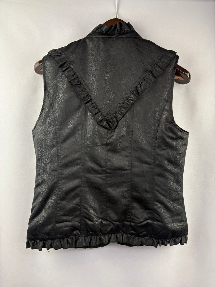 Women’s Montanaco Medium Black Paisley Puffer Vest