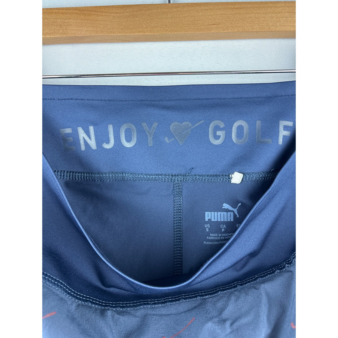 Women’s Puma Size Small Navy Golf Skort with Golf Club & Bird Print