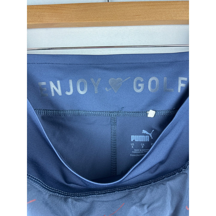 Women’s Puma Size Small Navy Golf Skort with Golf Club & Bird Print