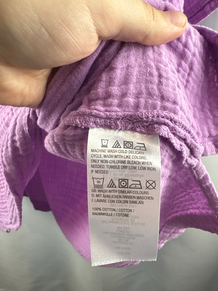 Women’s Susan Graver XL Light Purple Short Sleeve Blouse