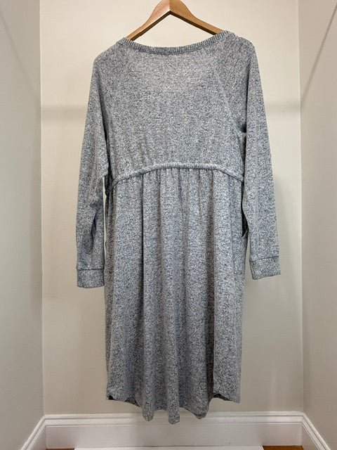 Torrid Super Soft Plush Skater Dress Heather Gray NWOT Sz1 /1X / 14-16