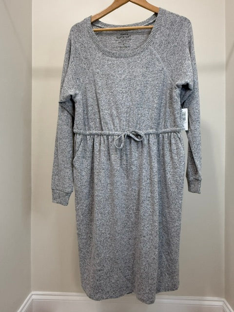 Torrid Super Soft Plush Skater Dress Heather Gray NWT Sz1/1X/(14-16)