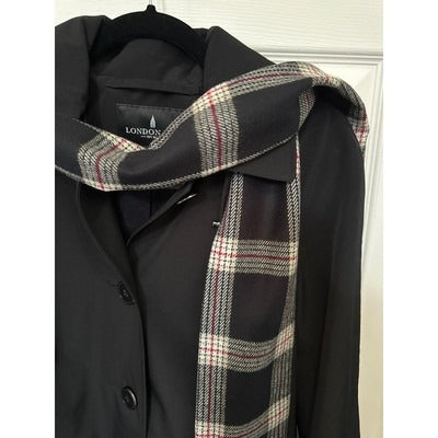 VTG London Fog Women’s Trench Coat with Attached Scarf SZ M