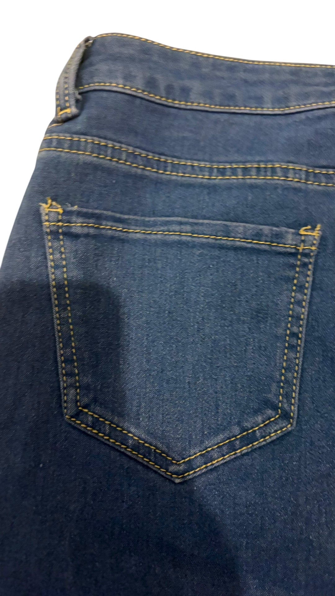 Denim BLVD Dark Wash Stretch Denim Mini Skirt Frayed Hem Y2K Size Large