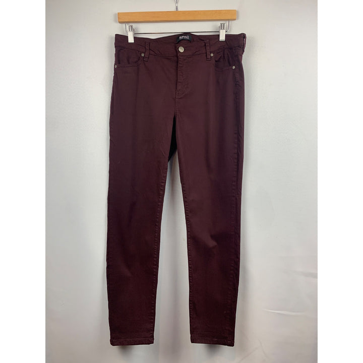 Buffalo David Bitton Vale Mid-Rise Stretch Skinny Jeans Size 10/30 Burgundy