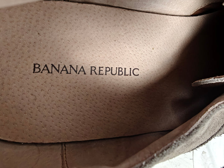 Men Banana Republic Oxford Wingtip Shoes Taupe Size 12M