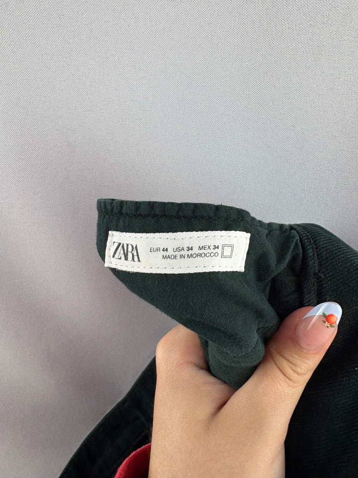 Men’s Zara Size 34 Black Corduroy Wide-Leg Pants