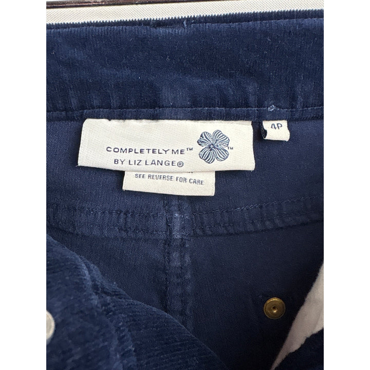 Completely Me By Liz Lange Womens 4P Navy Corduroy Pants